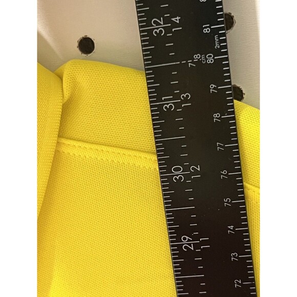 Nike Golf Dri Fit Polo XL Yellow Swoosh Logo Activewear Classic Pop Collar - Picture 11 of 14